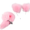Plug Anal con Cola de Zorro y Orejas – Talla M – Color rojo