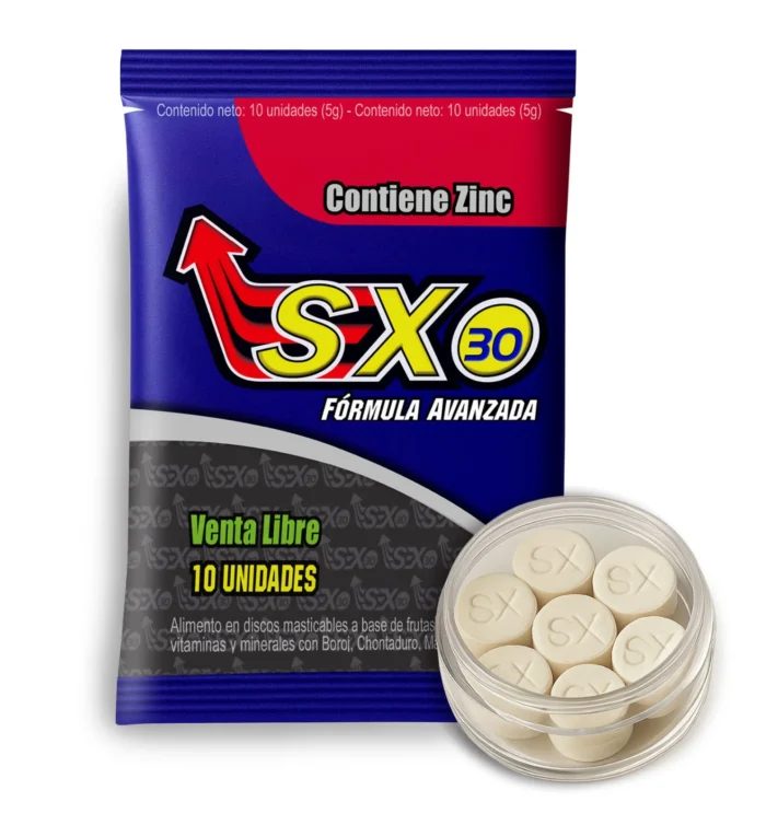 SEX30 X10 SX30 Fórmula Avanzada con Zinc – Blíster de 10 Unidades
